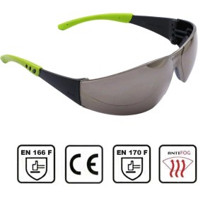 Resim Nzb Bisiklet Gözlüğü Uv Korumalı Silikonlu Antifog Bisikletçi Gözlük Aynalı Gümüş 