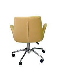 Resim Bilgisayar Sandalyesi Örümcek Yıldız Ayaklı Sarı Suni Deri 