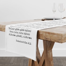 Resim Mapushane Türküsü - Şiir Runner Örtü - 40 cm x 140 cm 