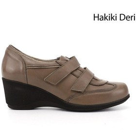 Resim Diğer Kadın Vizon Dolgu Taban Cırtlı Hakiki Deri Ayakkabı Gdza134m0384 Vizon 