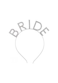 Resim Bekarlığa Veda Mega Boy Kristal Taşlı Gümüş Bride Taç Gelin Tacı 20x21 Cm 4801 