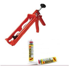 Resim Silikon Tabancası+2 Adet Silikon Şeffaf 