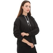 Resim Timberland Stack Logo Loop Back Hoodıe Kadın Sweatshirt Siyah 
