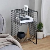 Resim Wess Dizayn Metal Sehpa Iskandinav Model Kafes Tel Ayaklı Raf WD-108 