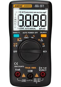 Resim ANENG AN8009 Kullanışlı Otomatik Dijital Siyah Multimetre 