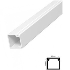 Resim Kablo Kanalı 40X25 Mm 2 Metre Yapışkan Bantlı 4 Adet (242330424) 