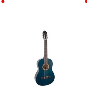 Resim markentegra Şeffaf Mavi Mat Klasik Gitar (4/4 Boyut) 