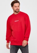 Resim westkombin Kırmızı Brooklyn Baskılı Overisize Sweat 