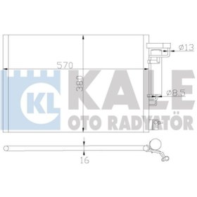 Resim KALE 342870 Klima Radyatoru Kondenser (Ford: Fiesta 1.4 Tdci 70 Pc 1.25 1.4 1.6 Benzinli 09-13) Euro5 1717509 AP3119710BB (WM751943) 