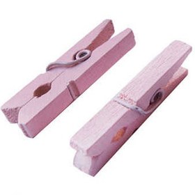 Resim Mandal Ahşap Minik (100 Adet) Pembe 