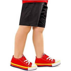 Resim Kiko Kids Tinna Bağcıklı Erkek Çocuk Keten Spor Ayakkabı Kırmızı 