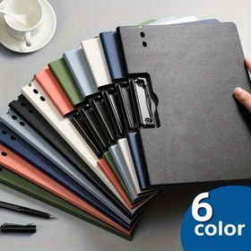Resim 1 adet A4 Dosya Klasörleri, Belgeler Organizatörü, Kapaklı Klipsli, İş ve Okul için Kağıt Klasörü, Kırtasiye ve Ofis Malzemeleri 