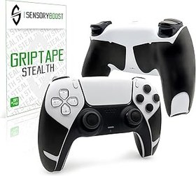 Resim SensoryBoost PS5 DualSense Controller için Grip Bant Seti, Kaymaz Çıkartma, Ter Emici, Kaymaz, Uzun Ömürlü ve Ultra İnce (0,5 mm) - Playstation Oyun Aksesuarı, Siyah 
