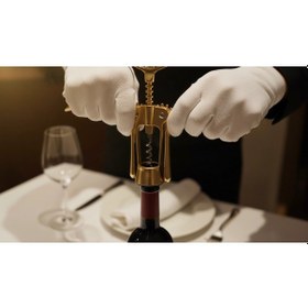 Resim Sarı Professional Krom Tirbuşon Metal-döküm-otel -restaurant-cafe Renkli 