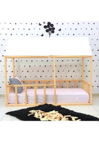 Resim Markaawm Montessori Yatak Ahşap Yatak Doğal Çam Ağacı Karyola Paris 