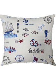 Resim Deniz Desenli Yastık Kılıfı 43X43 Cm 