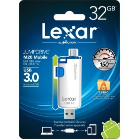 Resim Lexar 32GB Jumpdrive M20 Mobile 2-in-1 USB 3.0 (OTG Android) Flash Bellek LJDM20-32GBBEU 