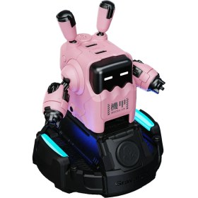 Resim Gravastar DELTA35 Robot Figürlü 35W Hızlı Şarj Adaptörü ve Şarj Standı, Pembe 