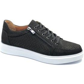 Resim Dropland 8714 Hakiki Deri Erkek Casual Ayakkabı Siyah 