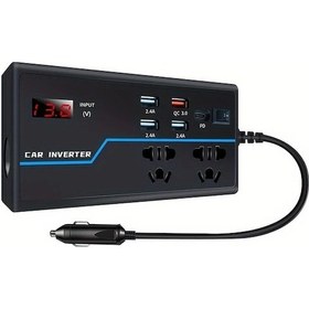 Resim Honeybeeshop G9 200w Araba Invertoru 12v Dc 110v 24v Dc 220v Led Ekran 4 Usb 1 Pd Port Hizli Sarj Kxiy 