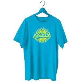 Resim Bluu Barbell Sporcu T-Shirt Bisiklet Yaka (528818980) 