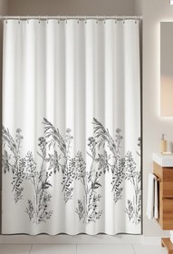 Resim Tropikhome 180x200 Cm Funda Tek Kanat Banyo Perdesi, Yıkanabilir Polyester Kumaş Banyo Perdesi, Duş Perdesi 