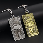 Resim 1 adet Dolar Anahtarlık Kolye - Çinko Alaşımlı, Şık $100 Banknot Tasarımı Amerikan Bayrağı ve Kartal Motifleriyle, Araba Anahtarları, Sırt Çantaları, Cüzdanlar için Dayanıklı Aksesuar, Erkekler için İdeal Hediye, Cüzdan Aksesuarı | Vatansever Tasarım | Dayanıklı Çinko Alaşımlı 