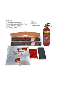 Resim İtimat Araç Yangın Tüplü Trafik Ve Ilk Yardım Seti Reflektör Halat - Yönetmeliğe Uygun 