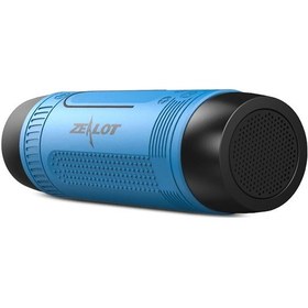 Resim Shineyee Zealot S1 Bluetooth Hoparlör, Taşınabilir Bisiklet Hoparlörü, Fm Radyo, Su Geçirmez, Tf Kart Ve Aux Desteği, El Feneri Mavi 