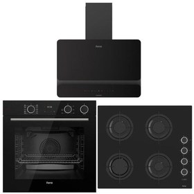 Resim Ferre Artline CS205FA - XE64CS - D080 SA Siyah Ankastre Set 