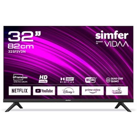 Resim Simfer 32sfsv3n 32" 82 Ekran Uydu Alıcılı Hd Ready Vıdaa Smart Led Tv 