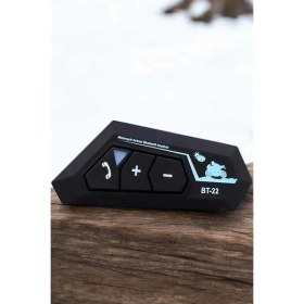 Resim Derin Stok Interkom Intercom Kask Kulaklık BT22 Bluetooth Motosiklet Kulaklık 5.0 Bluetooth 