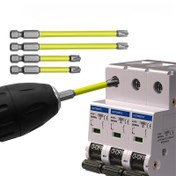 Resim 4 adet Manyetik Elektrikçi Tornavida Uç Seti, Altıgen Sap PH2 - 65mm ve 110mm, Manuel ve Güç Araçları için Kaymaz Metal Uç, Soket Anahtar Panelleri ile Uyumlu, Pil Gerektirmez 