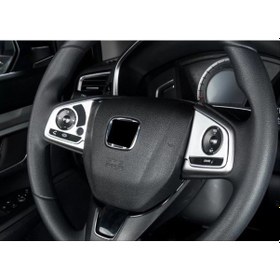 Resim Cıvıc Fc5 2016-2020 Içın Uyumlu Dıreksıyon Kaplaması 2 Parça - Sılver 