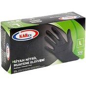 Resim Karex Nitril Pudrasız Eldiven L Siyah 100'lü 