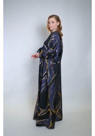 Resim Crystalia Jakar Kumaş Ve İç Elbiseli Sendi Kumaş İkili Takım Abaya Çok Renkli 
