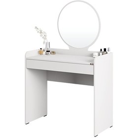 Resim Adore Mobilya Curve Makyaj Masası - Diamond Beyaz 90x142x47 CM 
