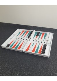 Resim Katlanabilir Tavla Seti 25x20 Cm 3d Baskı Özel Tasarım Kompakt Tavla Oyunu 