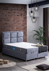 Resim Setay Grand Ikili Set, Çift Kişilik Baza Başlık Seti, Açık Mavi 