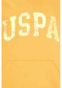 Resim U.S. Polo Assn. Kız Çocuk Kavun Payet İşlemeli Kapüşonlu Basic Sweatshirt 50314312-VR244 