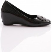 Resim Dgn 24360 Kadin V Tokali Dolgu Topuklu Ayakkabi 24360-2428-R1645 Siyah 