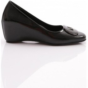 Resim Dgn 24360 Kadin V Tokali Dolgu Topuklu Ayakkabi 24360-2428-R1645 Siyah 