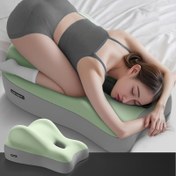 Resim 1 Adet Çok Fonksiyonlu Uyku Yastığı - Kalın Yarım Oturma Destekli Sırtlık, Koltuk ve Başlıklık için Ergonomik Destek, Yeşil, Sadece Elde Yıkanır, Her Mevsim Kullanıma Uygun, Bel Desteği Minderi | Ergonomik Tasarım | Dayanıklı 