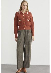 Resim Sementa Polo Yaka Düğmeli Triko Hırka - Taba Taba 