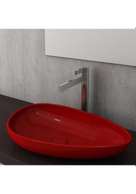 Resim Bocchi Etna Çanak Lavabo 58 CM Parlak Kırmızı 1114-019-0125 