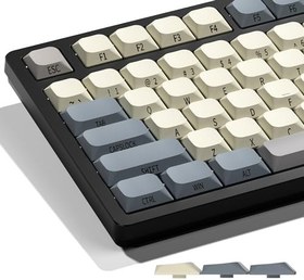 Resim Düşük Profilli Tuş Kapakları - Yan Baskılı Tuş Kapakları, Klavye Keycaps Yüzde 75 PBT Keycaps için Tam Boy Keycaps 60% 65% 75% 80% 100% Cherry Gateron MX Anahtarları Mekanik Klavye 