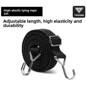 Resim Chuangyinshop Tosuod Esnek Kordon Kayışı Siyah 78 İnç Motorcycle Bagaj Outdoor Çanta 