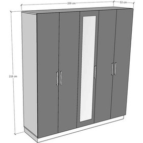 Resim 5 Kapaklı Gardırop 200cm Nevada 