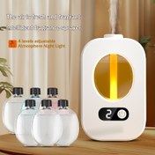 Resim Bir USB Nemlendirici, Esansiyel Yağ Difüzörü, Esansiyel Yağ Atomizeri, Dijital Ekranlı Hava Nemlendirici, Banyo ve Evcil Hayvan Odaları için Koku Giderici, Yatak Odaları, Oturma Odaları ve Ofisler için Uygun, Akıllı Aroma Sprey Difüzörü ve Ortam Gece Lambası ile Nemlendirici. 