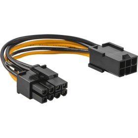 Resim 6 Pin 8 Pin Çevirici Kablo 15CM 6pin Erkek - 8pin Dişi Pcıe Express Ekran Kartı Güç Adaptörü Kablosu 